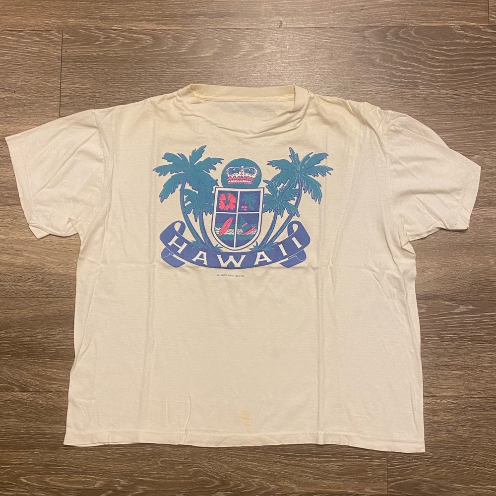 VINTAGE Retro T shirt “Hawaii” short sleeve